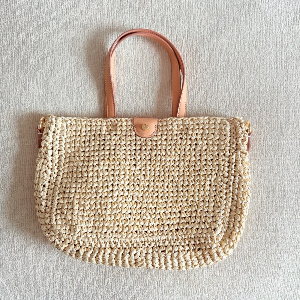 Stoney Clover Little Beach Tote Natural Raffia - Picture 3 of 7